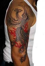 Vit fågelkung Phoenix tatuering