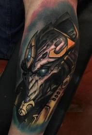 Тема на боја на StarCraft темата на Protoss Warrior Tattoo