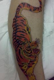 Arm asian style tiger tattoo pattern