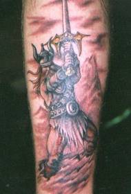 Arm powerful Viking warrior tattoo picture