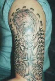 Naoružana kršćanska tema tetovaža uzorak