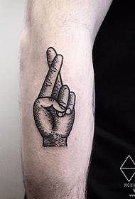 Small arm hand line tattoo tattoo pattern