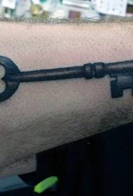 Едноставен дизајн на црно железо шема на тетоважа на рака клучеви