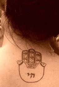 Zadný Fatima symbol ruky tetovanie