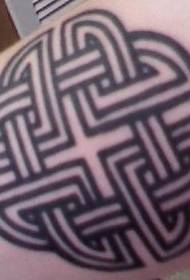 Four corners of Celtic knot arm tattoo pattern