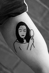 Iso käsivarsi pieni tuore yksinkertainen tyttö tatuointi malli