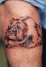 Ferocious dog arm tattoo pattern