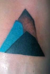 Minimalistic multicolored geometric na braso ng tattoo tattoo