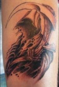 Grim Reaper and Scythe Arm Tattoo Pattern