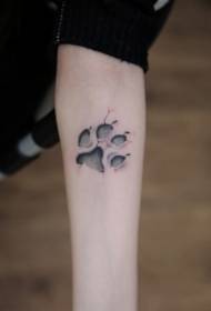 Arm small fresh 3d style animal paw print tattoo
