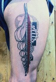 Arm color DNA tattoo pattern