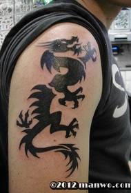 Szép sárkány totem tetoválás
