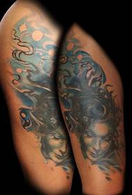 Modèle de tatouage fille illustration bras