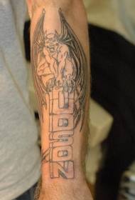 Model Hattson Gargoyle Arm Tattoo