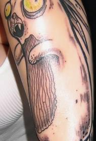Zombie rabbit tattoo pattern on the arm