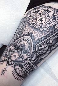 Arm black indian symbol tattoo pattern