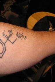 Patrón de tatuaje de símbolo de tipo molecular de brazo
