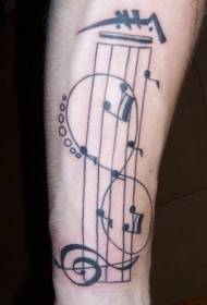 Notes de personal del braç i patró de tatuatge de símbol infinit