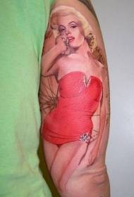 Arm color, European and American sexy girl tattoo pictures
