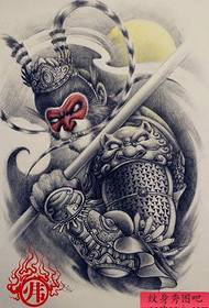 Dominantni popularni rukopis tetovaže Sun Wukong-a