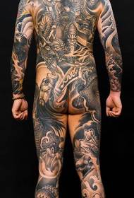 Guan Gong Tattoo Pattern: Whole Body Guan Tattoo Pattern