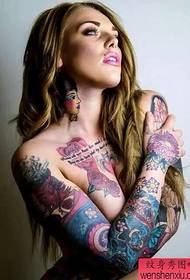 Populaire sexy schoonheid tattoo foto