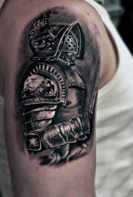 Római harcos tetoválás hősies és legyőzhetetlen római harcos tetoválás mintája