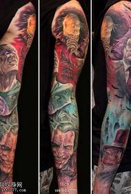 Arm blood girl tattoo pattern
