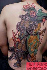 Guan Gong Tatuaje Eredua: kolore bizkarreko Guan Gong tatuaje eredua