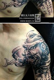 Arm super handsome classic Zhang Fei tattoo pattern