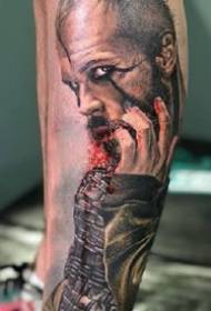 European and American style set of dark tones realistic portraits tattoo pictures