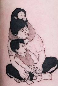 Exquisite tiny character tattoo pattern
