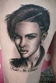 Girl Charakter Tattoo Muster Varietéit Sketch Tattoo Girl Charakter Tattoo Muster