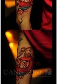 Ingalo yepateni ye-Dharma tumbler tattoo