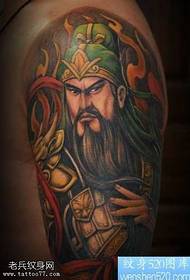 Cool super komea käsivarsi Guan Gong tatuointi malli