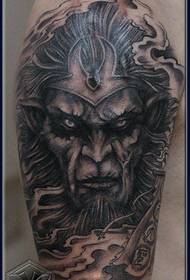 Braço legal padrão clássico de tatuagem Sun Wukong