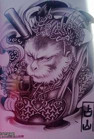 Sun Wukong tattoo pattern