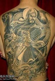 Guan Gonglong tattoo-patroon op de rug