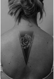 15 svartvita grå stil tatuering stick tips geometriska element tatuering mönster
