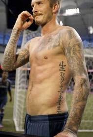 Beckham photo tattoo pattern
