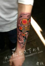 Рака убаво популарна шема за тетоважа на тексас за цвеќиња