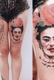 Estrellas internacionais do tatuaje Unha variedade de deseños exclusivos de tatuaxes de Frida Kahlo