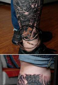 Noga gospoda opice King Wars Erlang God Tattoo Pattern