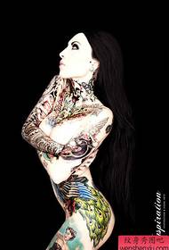 Popular girl's tattoo work photo