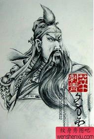 Guan Gong tattoo-patroon: Klassiek dominant Guan Gong tattoo-patroon
