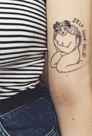 Ienfaldige tatoet meardere ienfâldige tatoeage swarte karakterportret tatoeëerfatroan