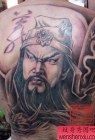Tattoo design: the classic tattoo of the male tattoo pattern, the cool and superb, the three-nation character tattoo pattern Guan Gong Guan Yu Guan Di Guan Erye tattoo pattern (boutique)