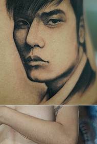 Super realistic sketch star Jay portrait tattoo pattern