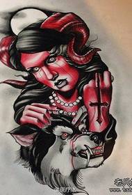 Super čeden in kul hudičev rokoslovni tattoo rokopis