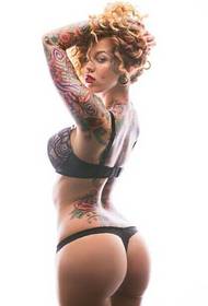 European and American domineering beauty temptation tattoo pictures